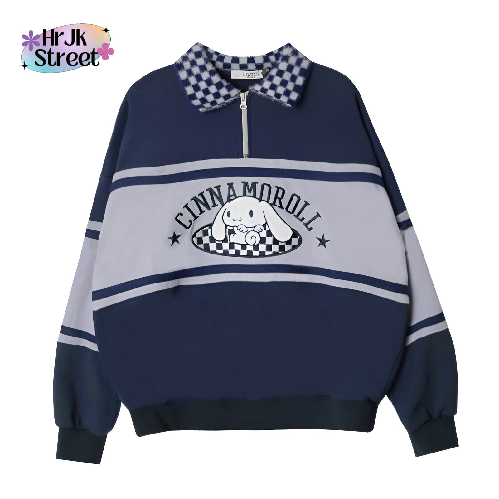 Kuromi, Cinnamoroll, PomPom Purin Zip Sweater | Sanrio Cardigan for Fall & Winter | Back to School Style | Oversized Top