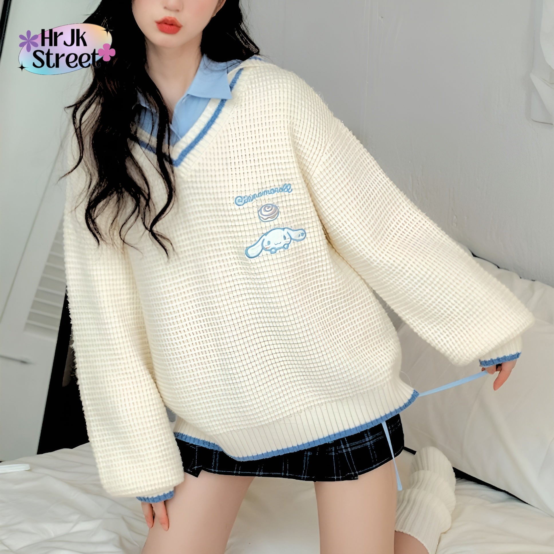 Cinnamoroll, PomPomPurin, My Melody & Kuromi Knit Sanrio Sweater | Cute Soft Spring Autumn Sweater Top